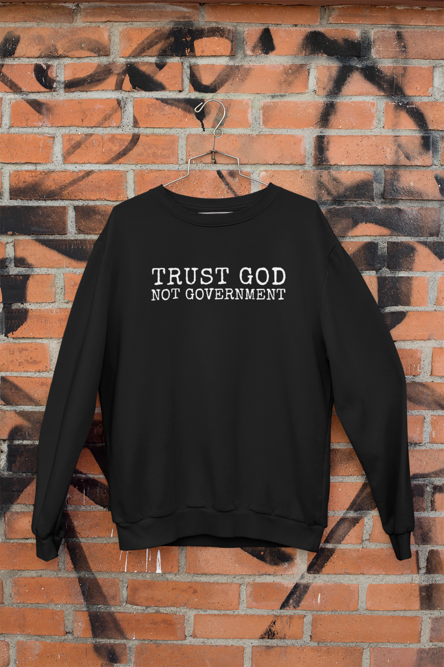 Women's Sweater Trust God Not Govenment