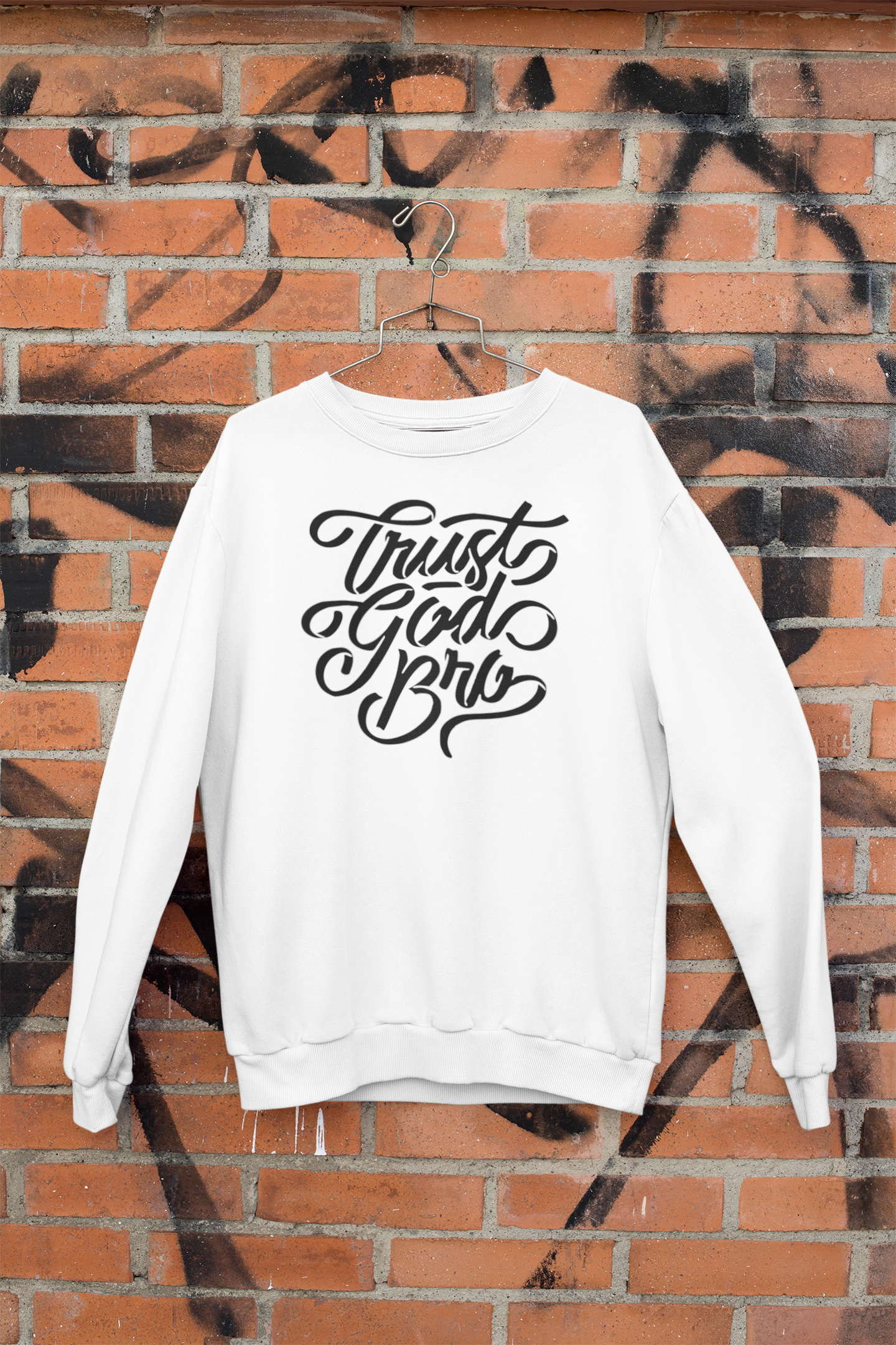 Women's Sweater Trust God Bro
