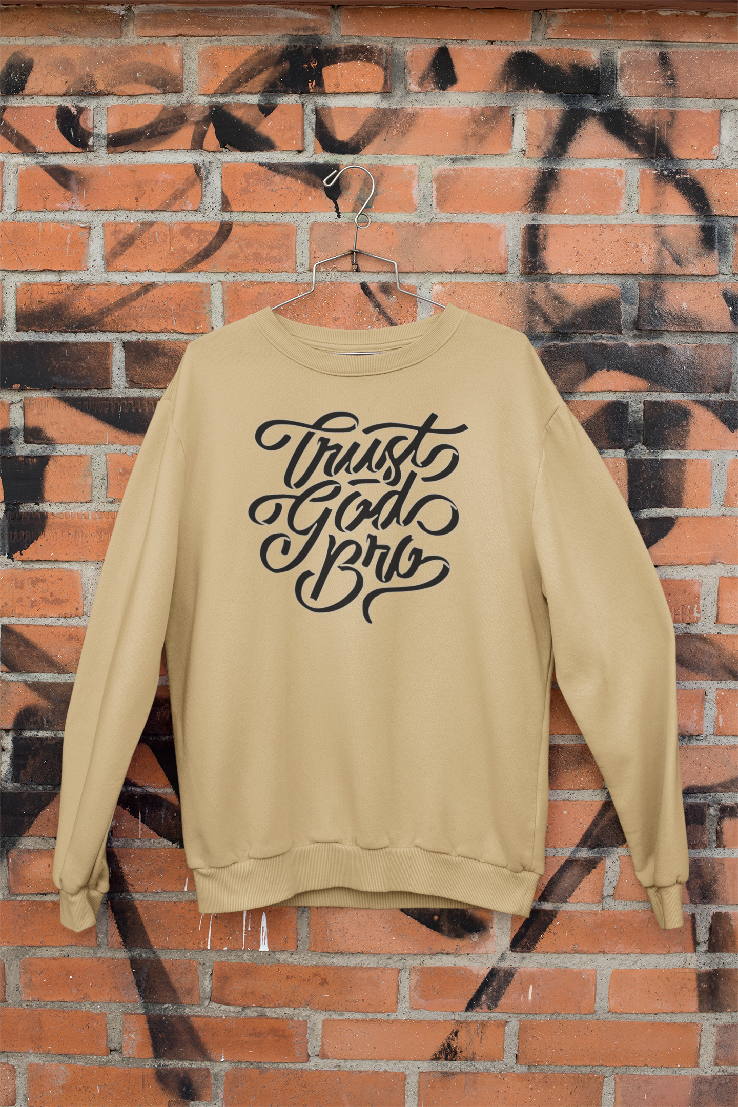 Women's Sweater Trust God Bro