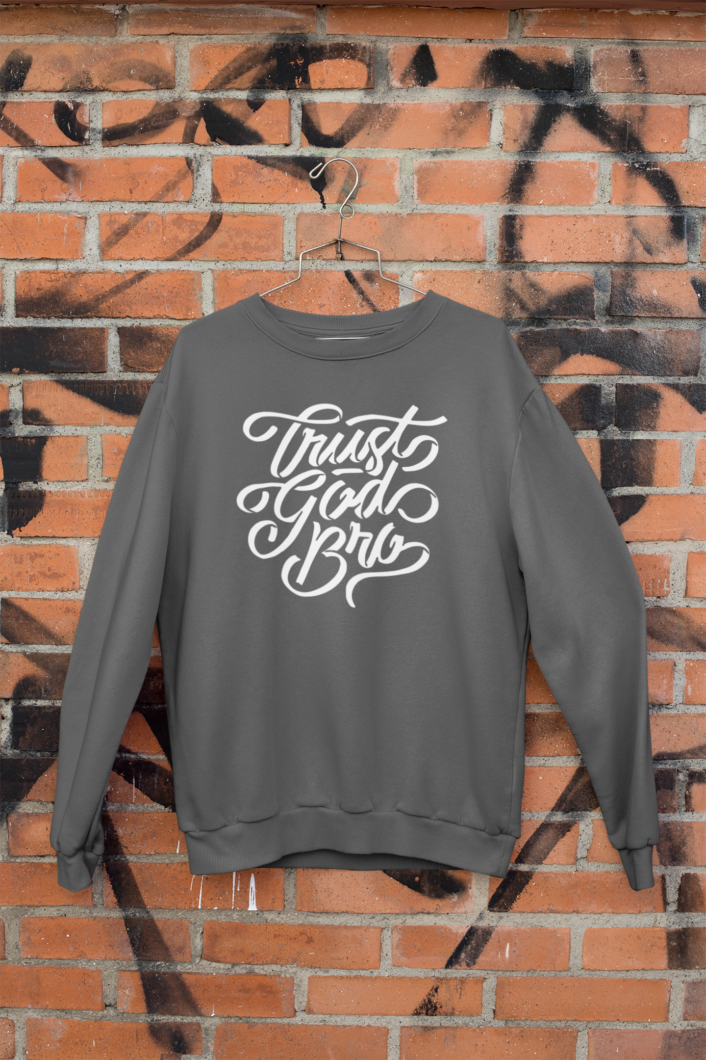 Women's Sweater Trust God Bro