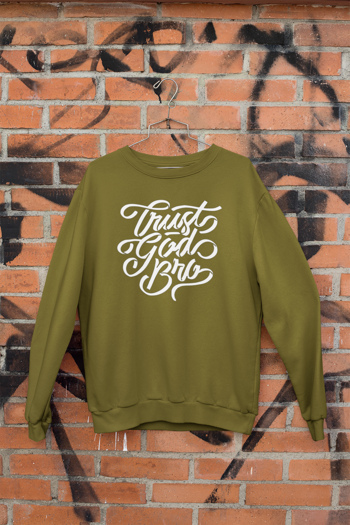 Women's Sweater Trust God Bro