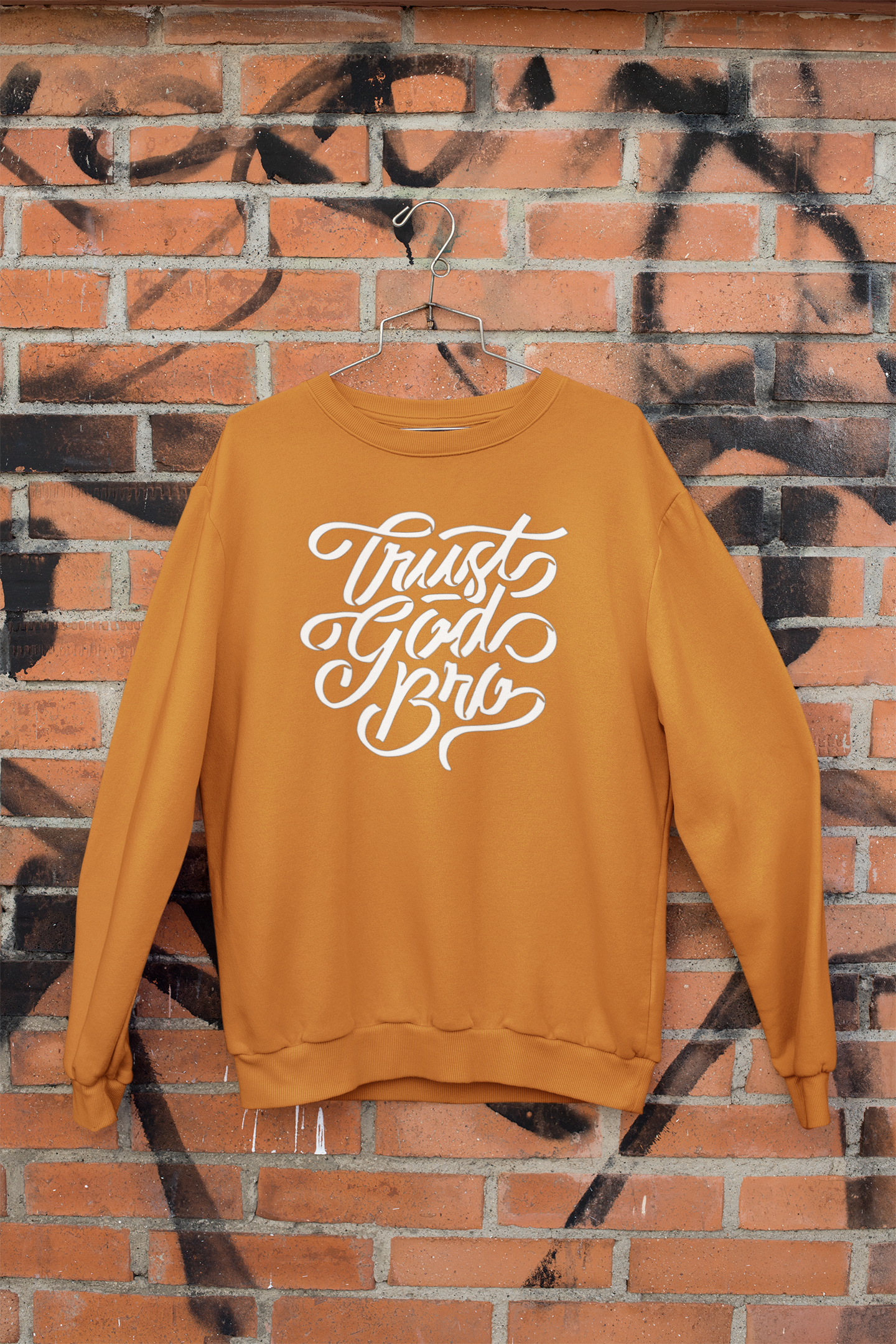 Women's Sweater Trust God Bro