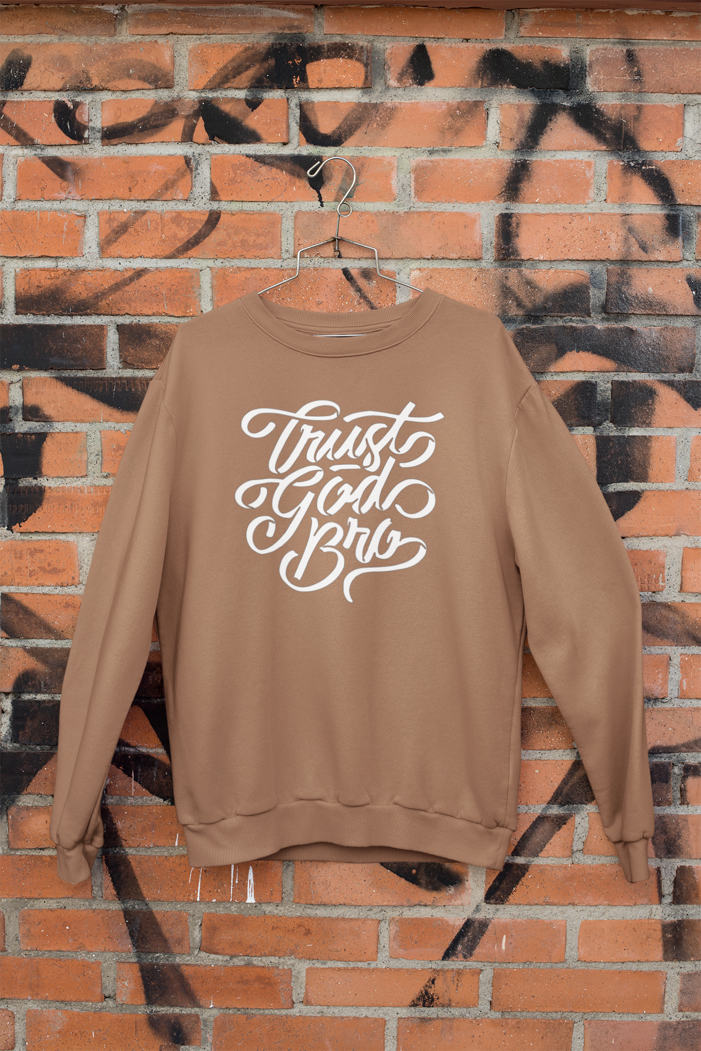 Women's Sweater Trust God Bro