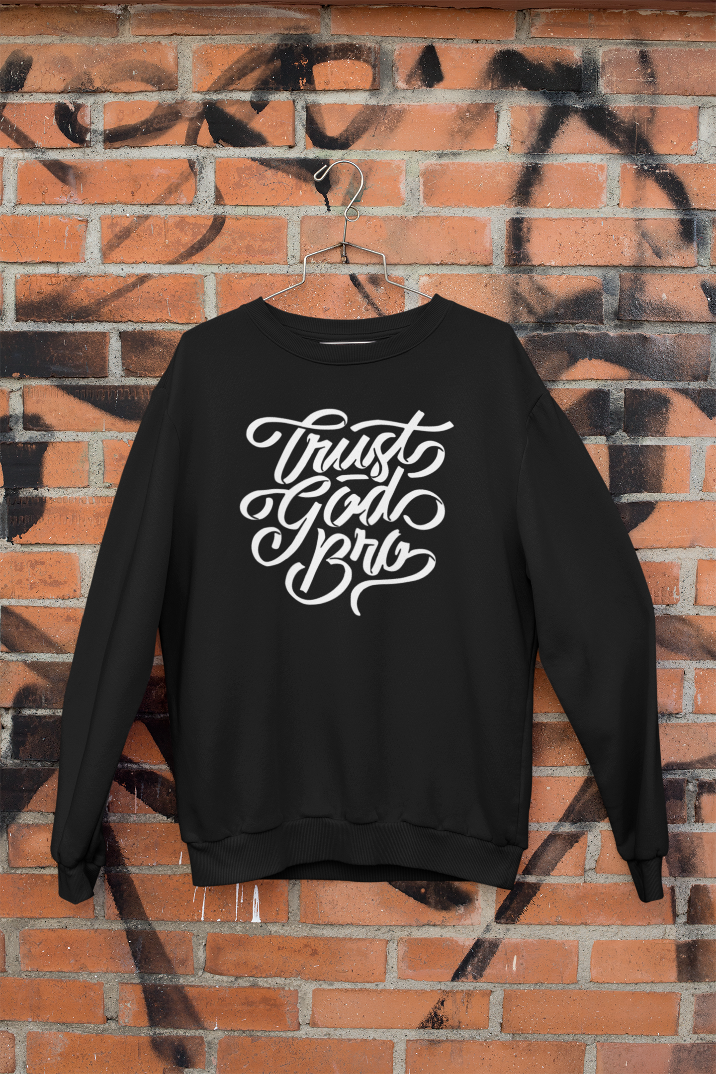 Women's Sweater Trust God Bro