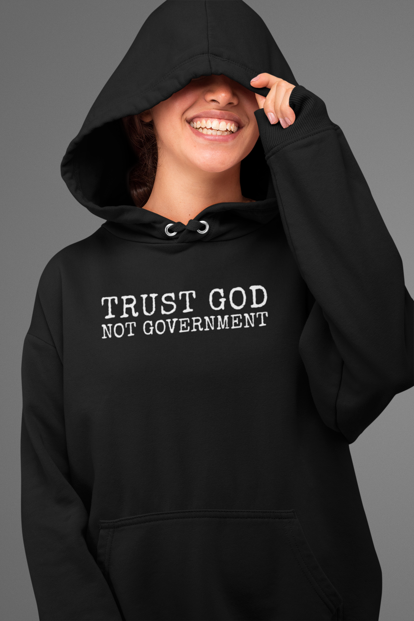 Women's Hoodie Trust God Not Government