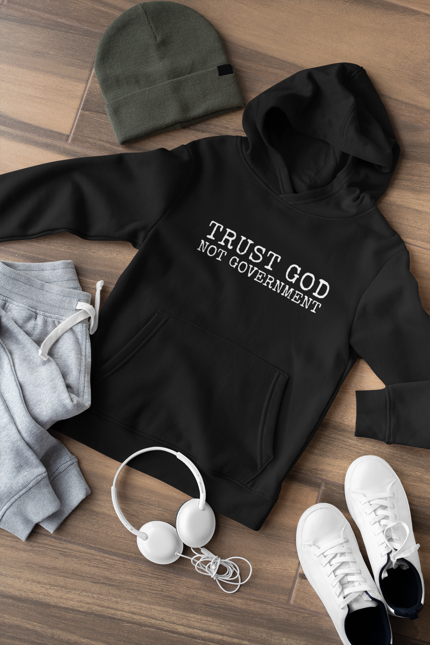 Women's Hoodie Trust God Not Government