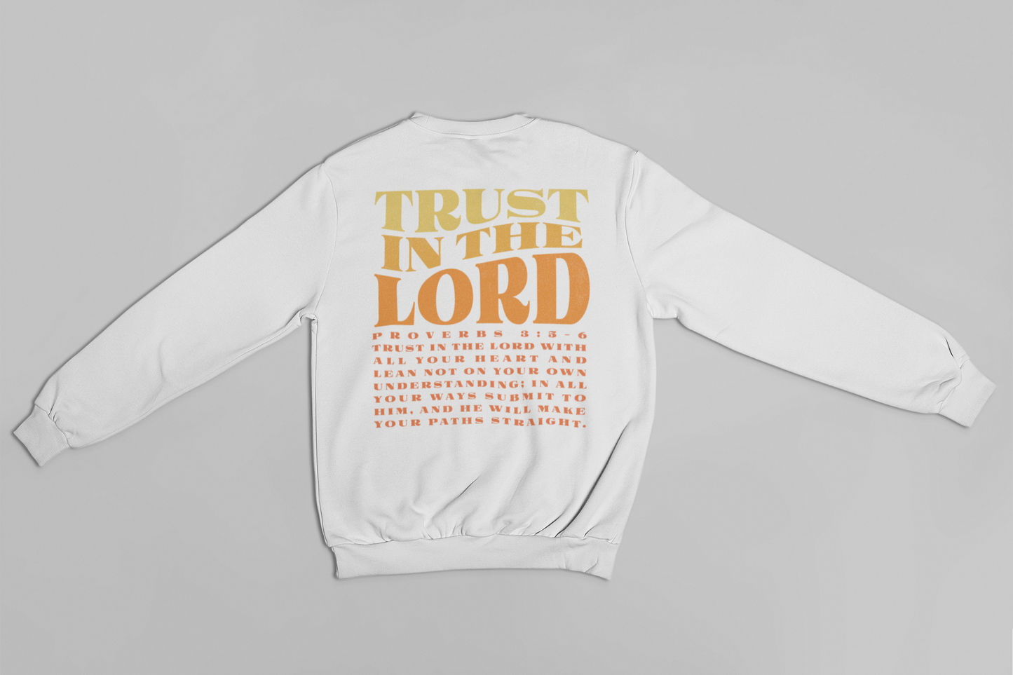 Women's Sweater Trust in The Lord (Sunset)