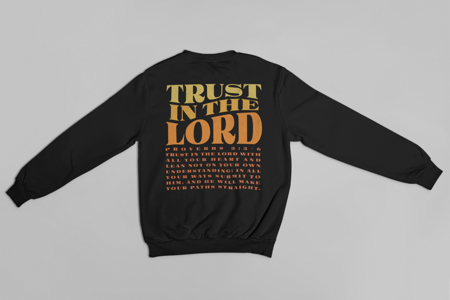Women's Sweater Trust in The Lord (Sunset)