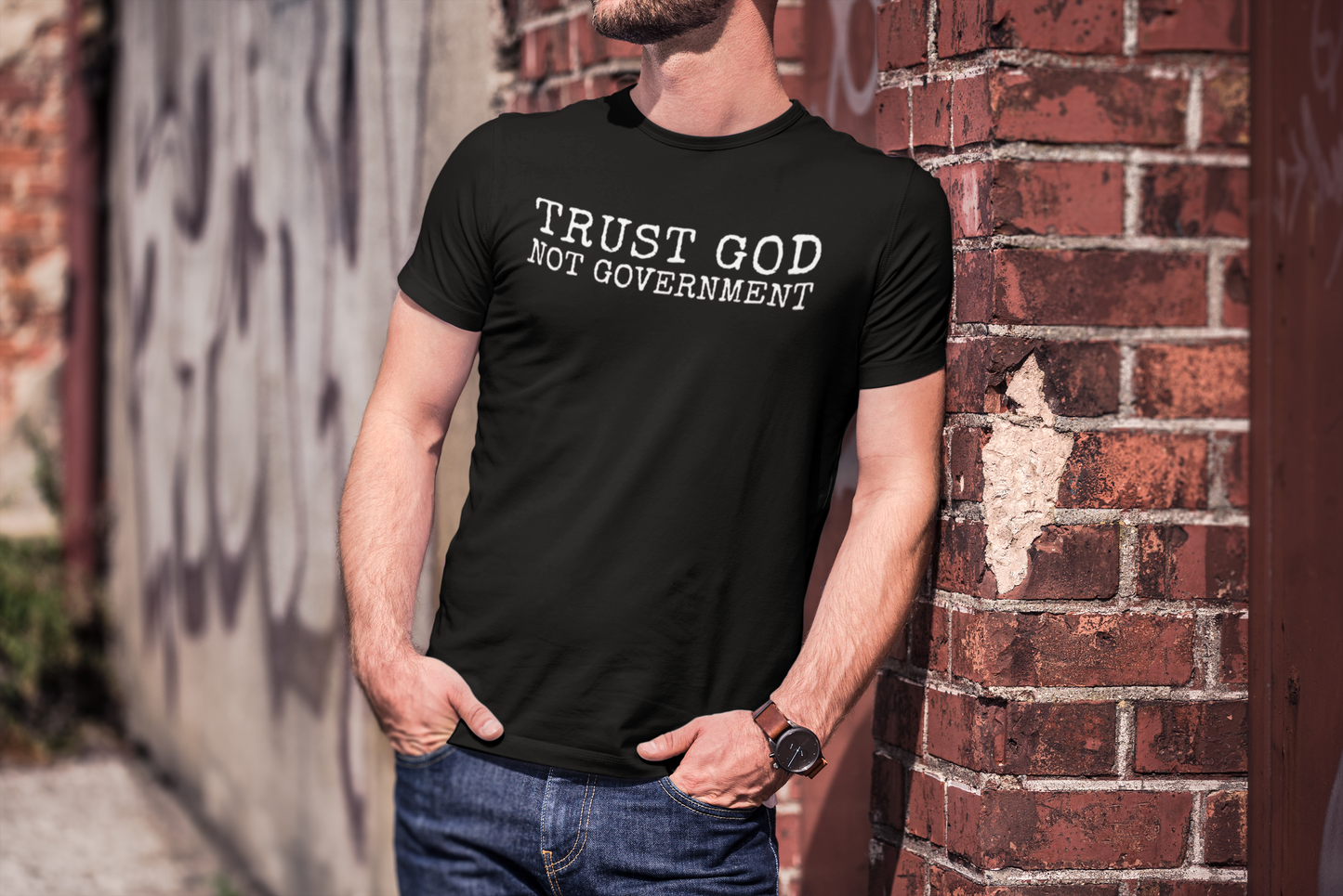 Men's T-shirt Trust God Not Government