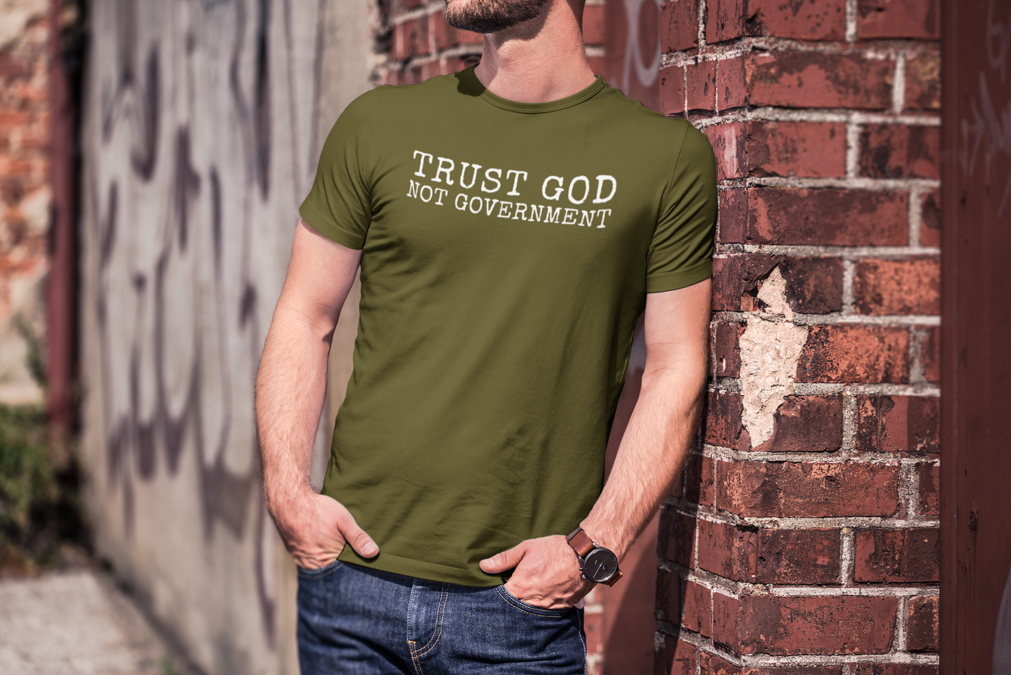 Men's T-shirt Trust God Not Government