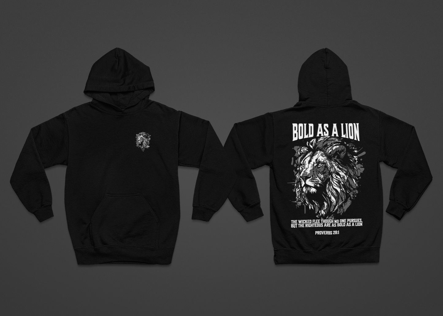 Men's Hoodie Bold as a Lion