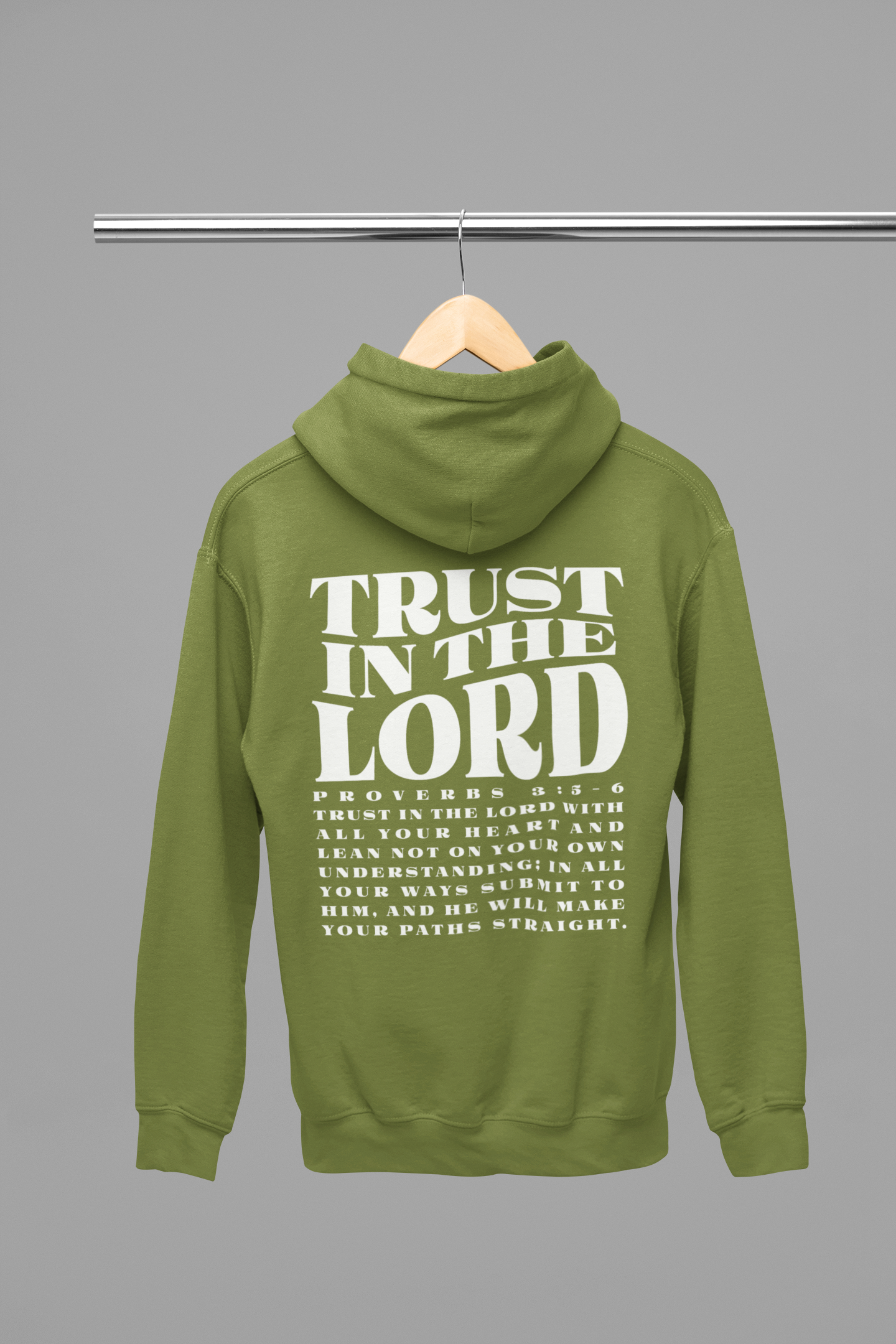 Women's Hoodie Trust in The Lord (White Font)