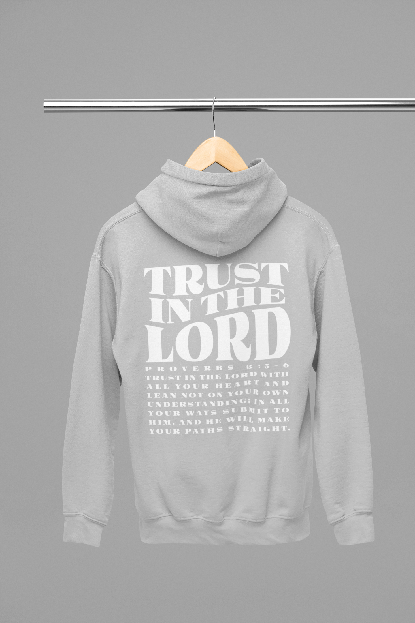 Women's Hoodie Trust in The Lord (White Font)