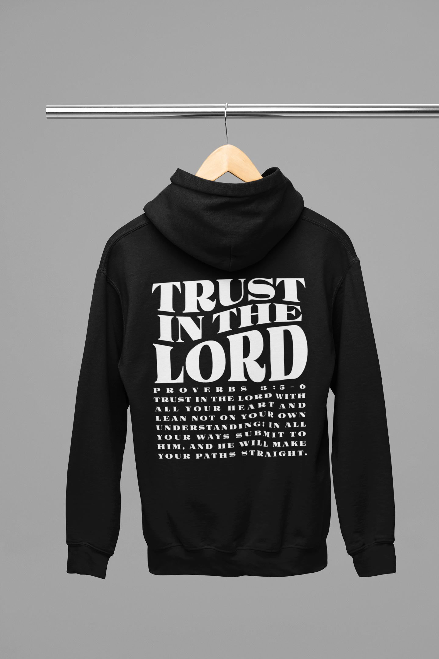 Women's Hoodie Trust in The Lord (White Font)