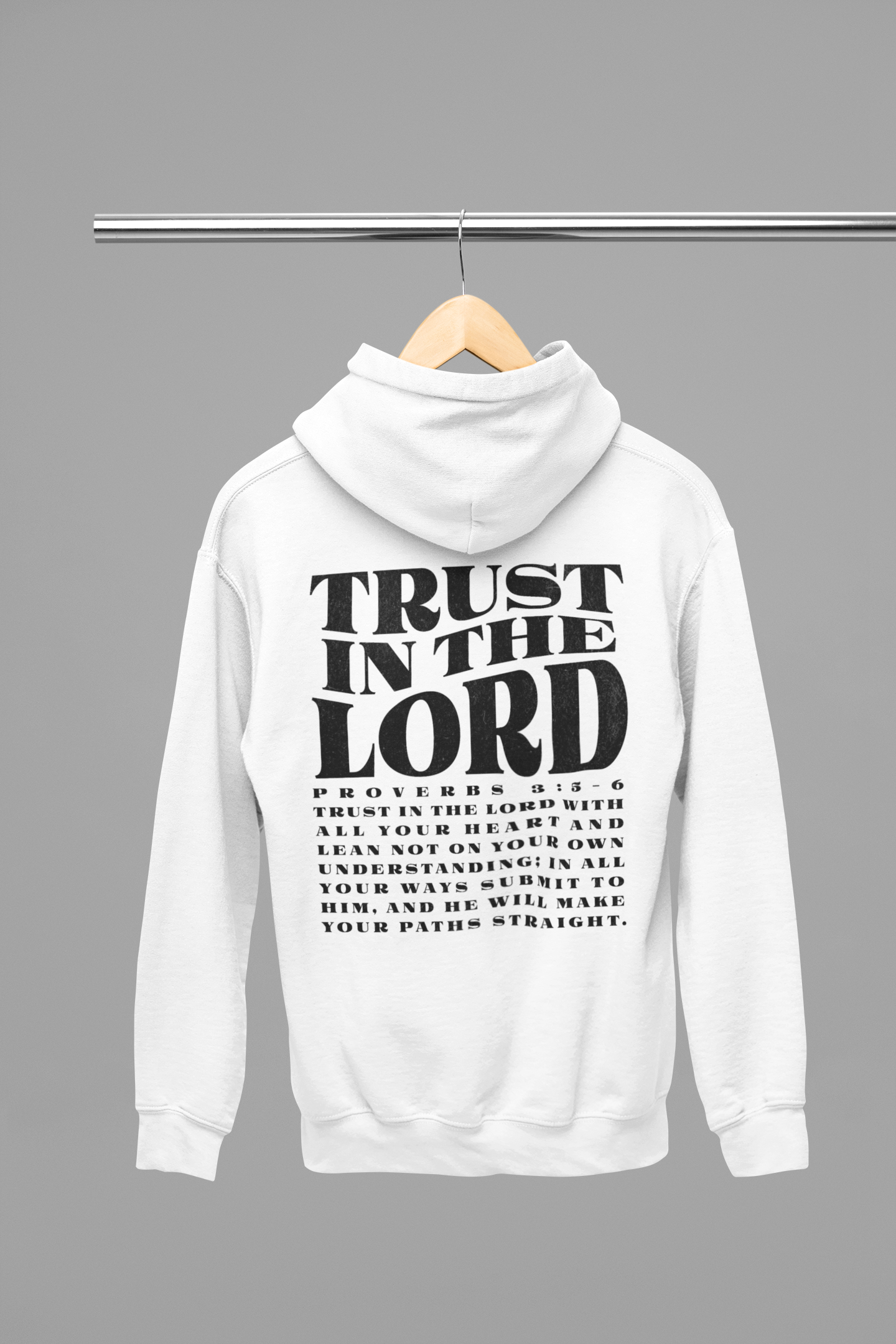 Women's Hoodie Trust in The Lord (Black Font)