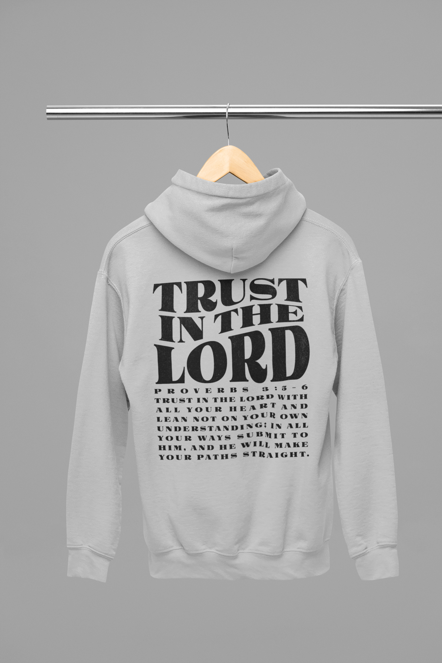 Women's Hoodie Trust in The Lord (Black Font)