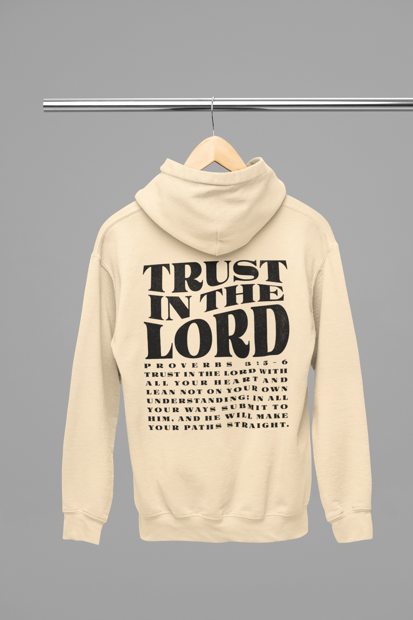 Women's Hoodie Trust in The Lord (Black Font)