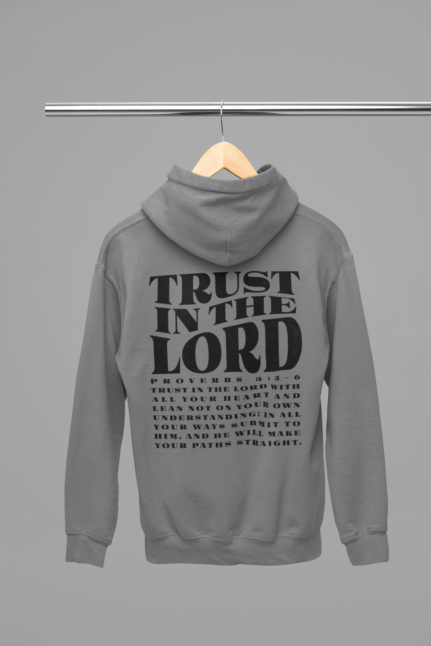 Women's Hoodie Trust in The Lord (Black Font)