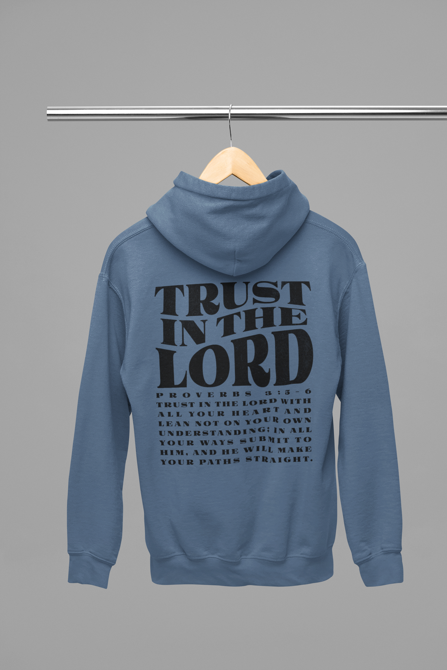 Women's Hoodie Trust in The Lord (Black Font)