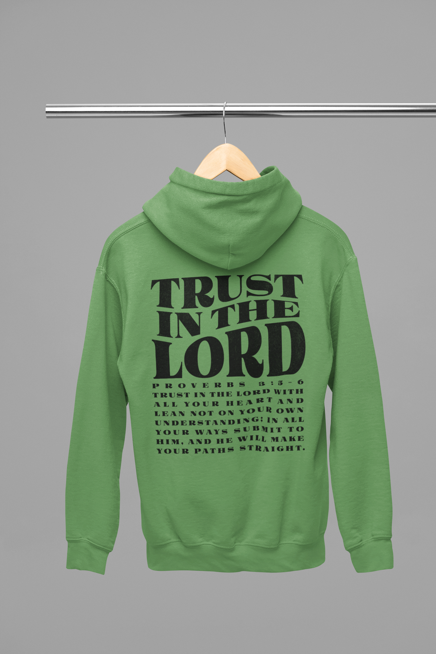 Women's Hoodie Trust in The Lord (Black Font)