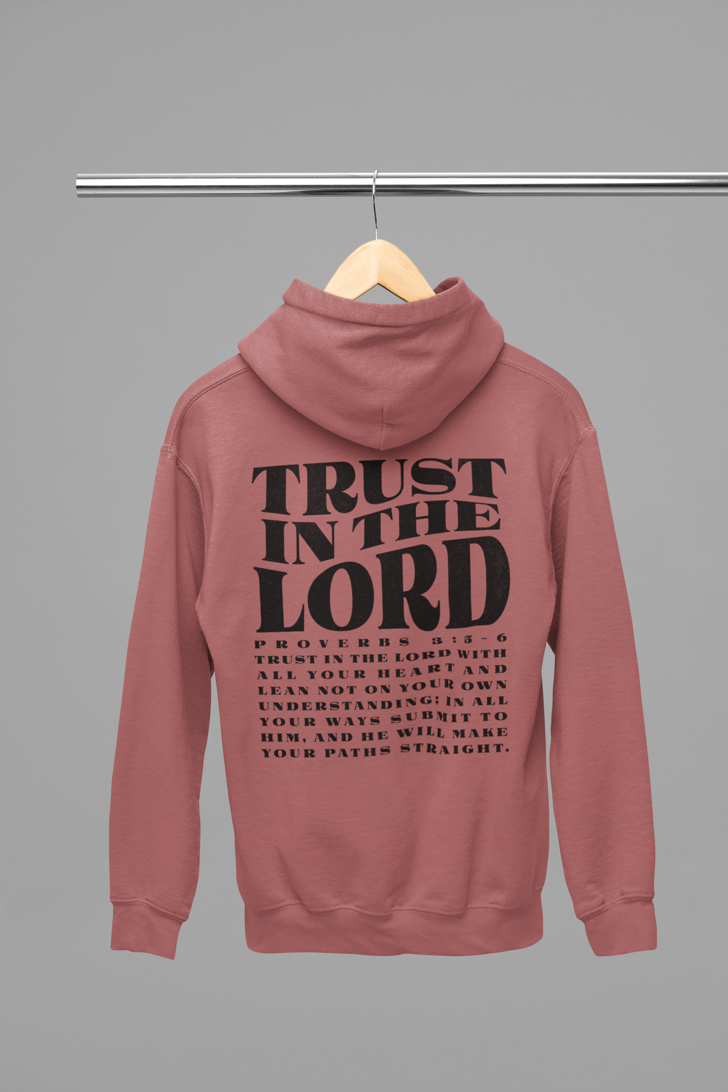 Women's Hoodie Trust in The Lord (Black Font)