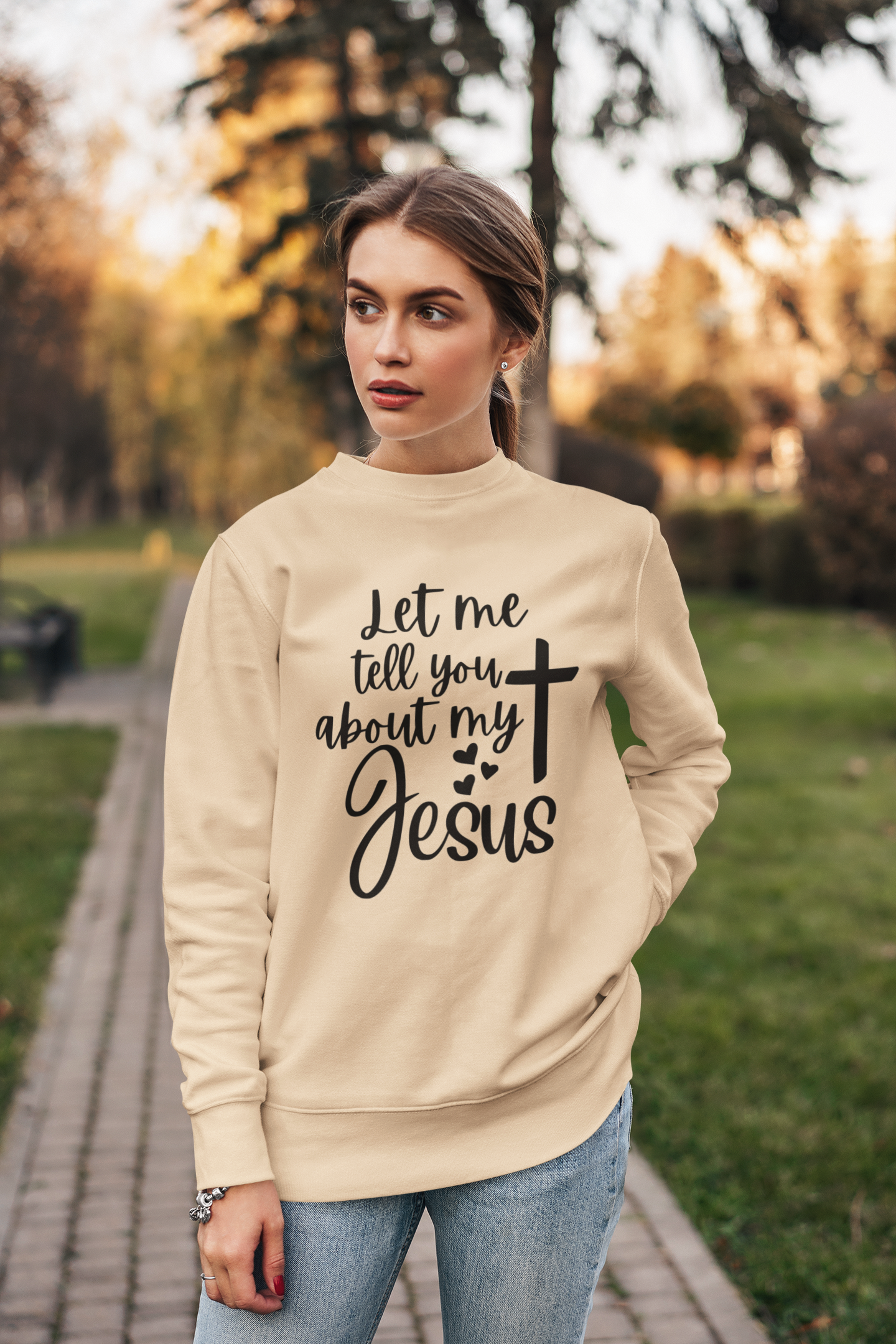 Women's Sweater Let me tell you about my Jesus