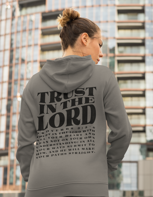 Women's Hoodie Trust in The Lord (Black Font)
