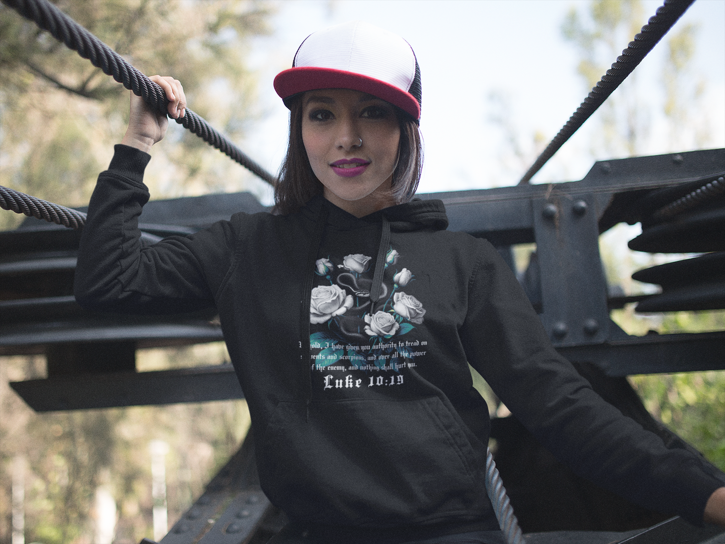 Women's Hoodie Authority Over Evil