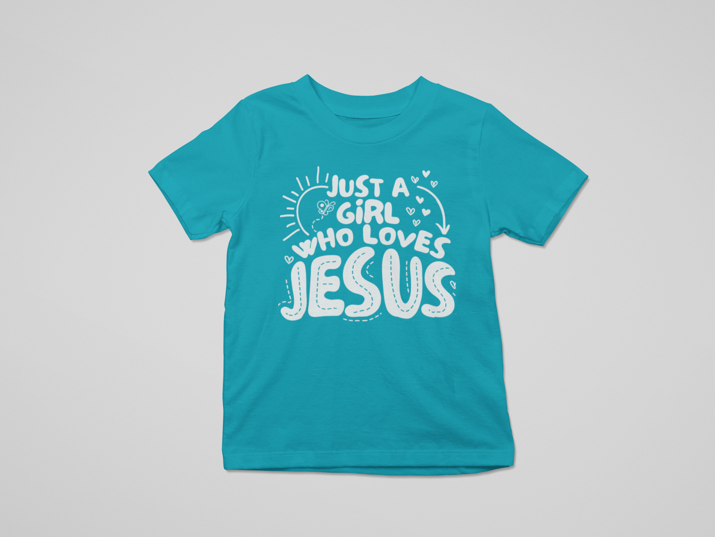 Kid's T-Shirt Just a Girl who loves Jesus