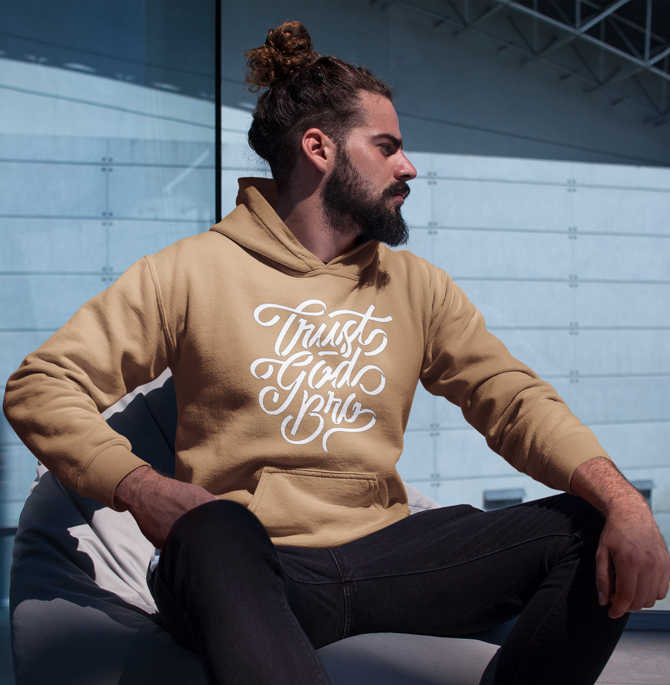 Men's Hoodie Trust God Bro