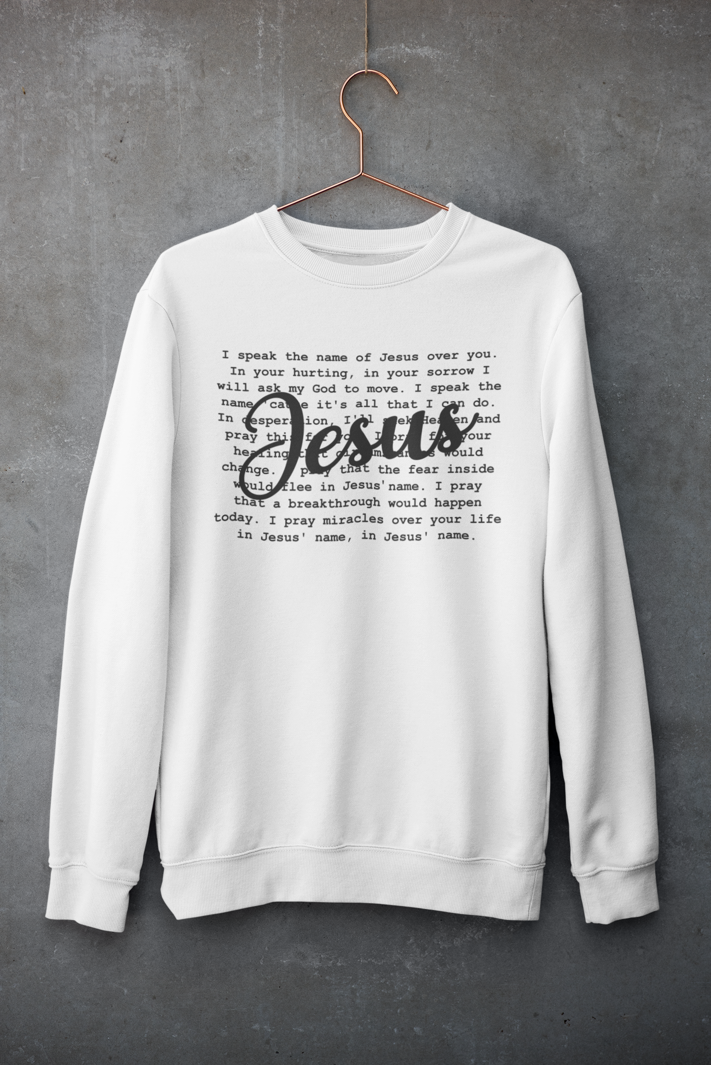 Women's Sweater Speak The Name of Jesus