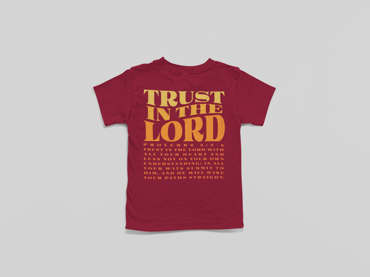 Kid's T-Shirt Trust In The Lord (Sunset)