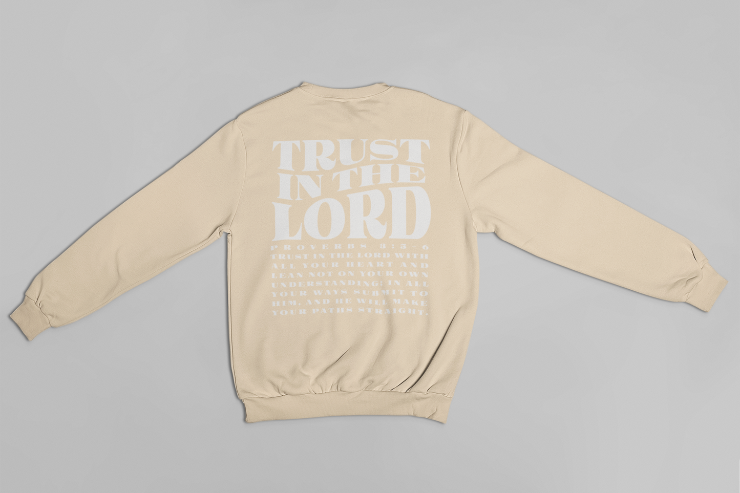 Women's Sweater Trust in the Lord (White Font)