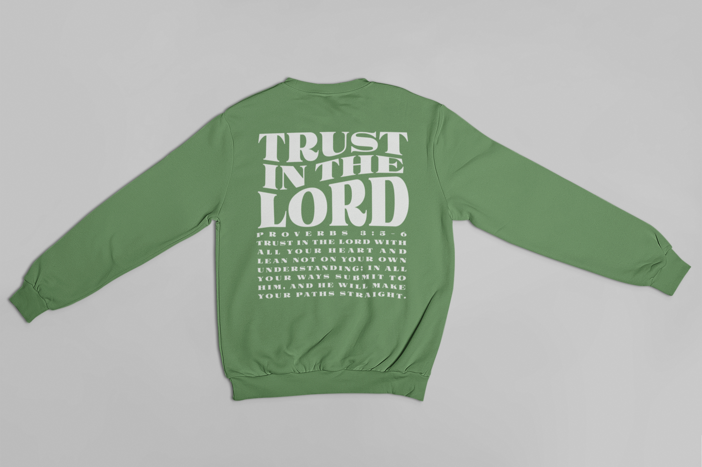 Women's Sweater Trust in the Lord (White Font)