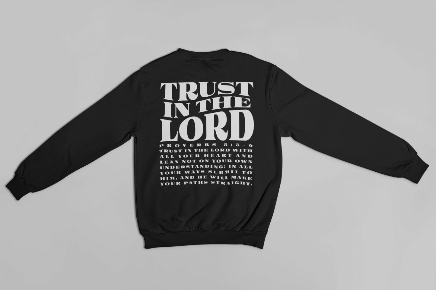 Women's Sweater Trust in the Lord (White Font)