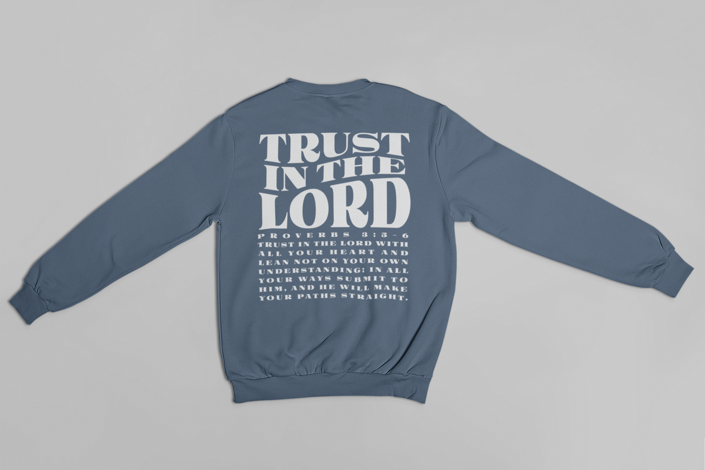 Women's Sweater Trust in the Lord (White Font)