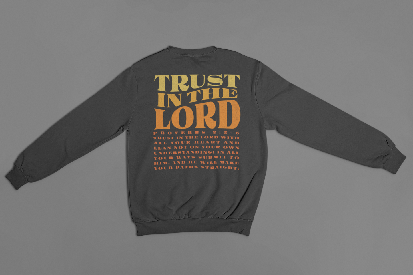 Women's Sweater Trust in The Lord (Sunset)