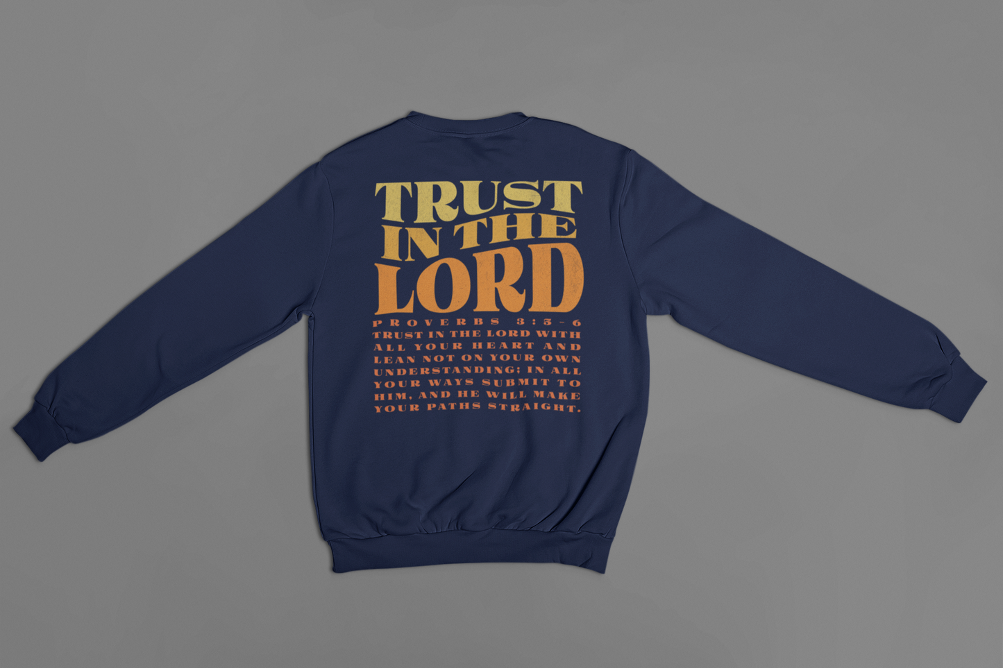 Women's Sweater Trust in The Lord (Sunset)